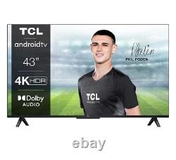 TCL 43P639K 43 pouces 4K Smart TV, HDR, Ultra HD, Smart Android TV Tout neuf