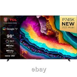 TCL 98P745K Téléviseur Intelligent LED 4K Ultra HD de 98 pouces avec Bluetooth et WiFi