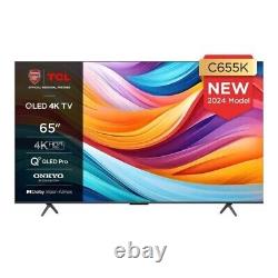 TCL C655K Téléviseur 4K Ultra HD QLED intelligent de 65 pouces