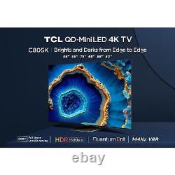 TCL C805K 85 pouces Smart Mini LED 4K Ultra HD Google QLED TV 85C805K 
<br/> 
  <br/>	  (Note: The title is already in English, so there is no need to translate it into French.)