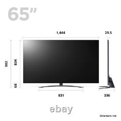 TV intelligente LG 65QNED916QE 65 pouces QNED Mini LED 4K Ultra HD