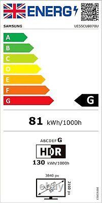 TV intelligente plate Ultra HD 4K de 55 pouces UE65CU8070UXXU