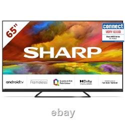 Téléviseur intelligent 4K Ultra Haute Définition SHARP de 65 pouces avec technologie Quantum Dot et Android 65EQ3KA