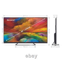 Téléviseur intelligent 4K Ultra Haute Définition SHARP de 65 pouces avec technologie Quantum Dot et Android 65EQ3KA