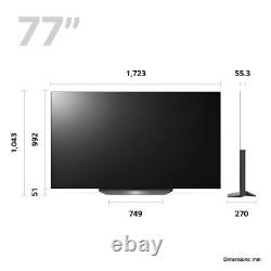 Téléviseur intelligent LG OLED77B36LA 77 pouces OLED 4K Ultra HD avec Bluetooth et WiFi