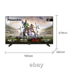 Téléviseur intelligent Panasonic TX-43MX610B 43 pouces 4K Ultra HD HDR10 HLG et Dolby Vision