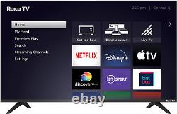 Téléviseur intelligent Roku de 43 pouces en 4K, TV Ultra HD de 43 pouces avec Apple TV+ BBC Netflix Freeview