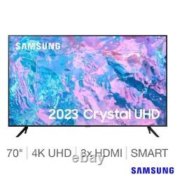 Téléviseur intelligent Samsung de 70 pouces 4K Crystal Ultra HD compatible avec Alexa